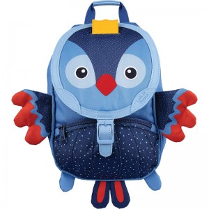 Petit sac à dos enfant crèche L'ÉCOLE DES TANN'S "Chouette" bleu
