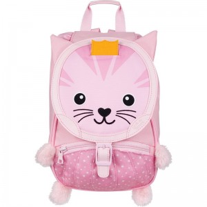 Petit sac à dos enfant crèche L'ÉCOLE DES TANN'S "Chat" rose