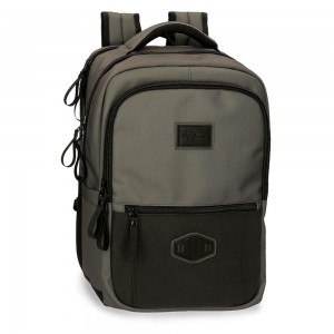 Sac à dos ordinateur 15,6" homme marque PEPE JEANS LONDON "Village" gris