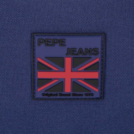 Sac à dos scolaire garçon PEPE JEANS LONDON "Hammer" bleu/noir