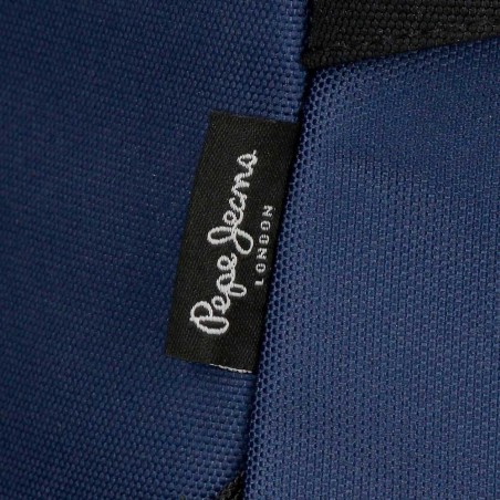 Sac à dos scolaire garçon PEPE JEANS LONDON "Hammer" bleu/noir