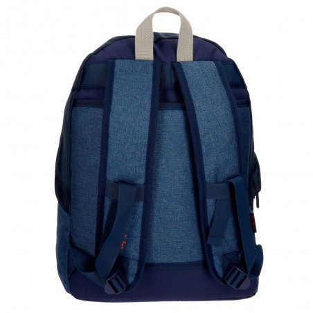 Sac à dos scolaire garçon PEPE JEANS LONDON "Paul" bleu jean tendance