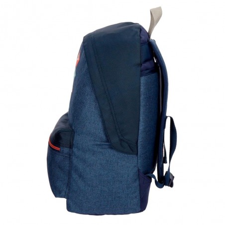 Sac à dos scolaire garçon PEPE JEANS LONDON "Paul" bleu jean tendance