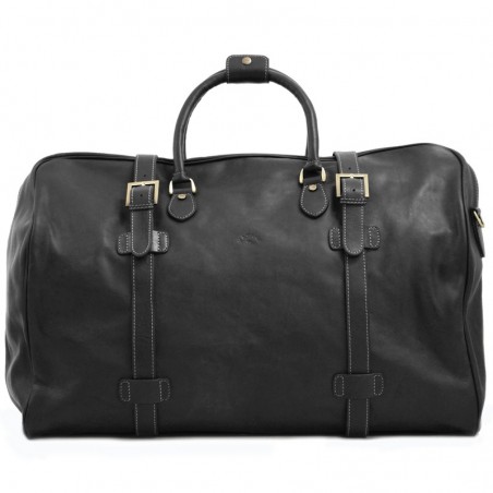 Sac de voyage en cuir KATANA noir | Grand bagage homme cuir véritable qualité luxe au meilleur prix