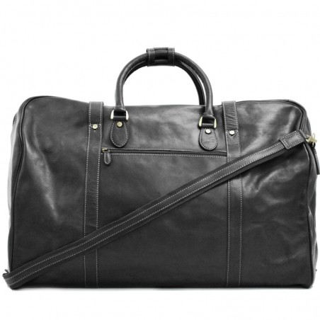 Sac de voyage en cuir KATANA noir | Grand bagage homme cuir véritable qualité luxe au meilleur prix