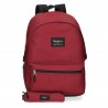 Sac à dos ado style eastpak + trousse offerte marque PEPE JEANS LONDON "Aris Evergreen" rouge bordeaux Sac à dos ado style eastpak + trousse offerte marque PEPE JEANS LONDON "Aris Evergreen" rouge bordeaux