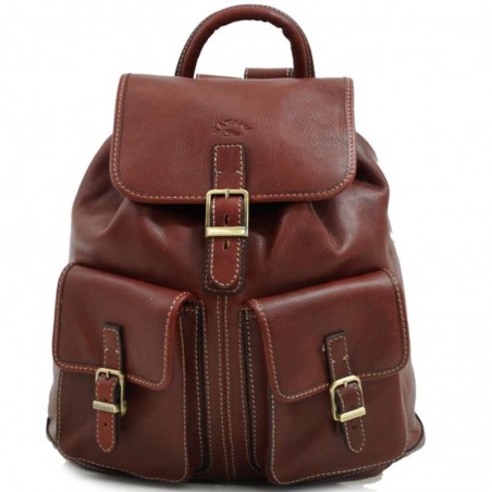 Sac à dos en cuir gras KATANA M marron | Bagage femme style classique intemporel cuir de qualité Sac à dos en cuir gras KATANA M marron | Bagage femme style classique intemporel cuir de qualité
