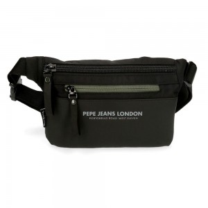Sac banane plat tendance homme marque PEPE JEANS LONDON "Sail" noir