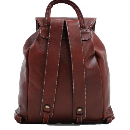 Sac à dos en cuir gras KATANA M marron | Bagage femme style classique intemporel cuir de qualité Sac à dos en cuir gras KATANA M marron | Bagage femme style classique intemporel cuir de qualité