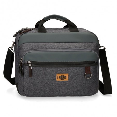 Sacoche ordinateur 15,6 pouces homme marque PEPE JEANS LONDON "Irvin" gris chiné Sacoche ordinateur 15,6 pouces homme marque PEPE JEANS LONDON "Irvin" gris chiné