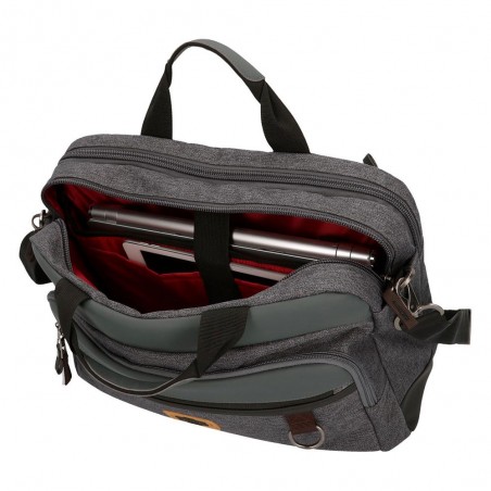 Sacoche ordinateur 15,6 pouces homme marque PEPE JEANS LONDON "Irvin" gris chiné Sacoche ordinateur 15,6 pouces homme marque PEPE JEANS LONDON "Irvin" gris chiné