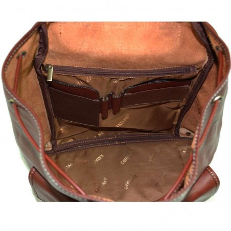 Sac à dos en cuir gras KATANA M marron | Bagage femme style classique intemporel cuir de qualité Sac à dos en cuir gras KATANA M marron | Bagage femme style classique intemporel cuir de qualité