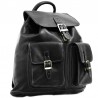 Sac à dos en cuir gras KATANA M noir | Bagage femme style classique intemporel cuir de qualité Sac à dos en cuir gras KATANA M noir | Bagage femme style classique intemporel cuir de qualité