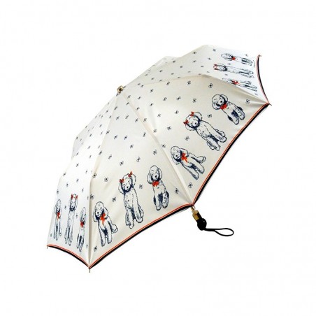Parapluie pliant LE PARAPLUIE FRANÇAIS "Chien fripon" blanc made in France