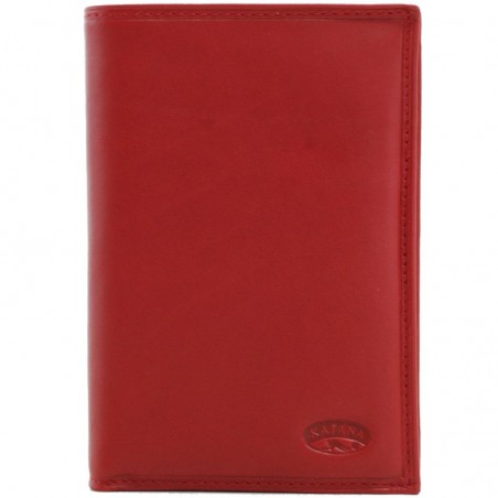 Portefeuille en cuir de vachette lisse - Rouge Portefeuille en cuir de vachette lisse - Rouge