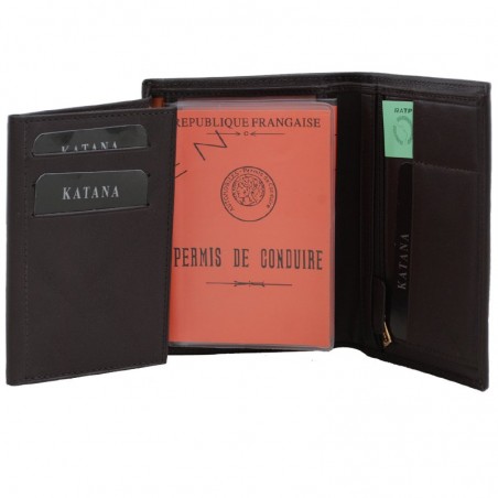 Portefeuille en cuir de vachette lisse - Rouge Portefeuille en cuir de vachette lisse - Rouge