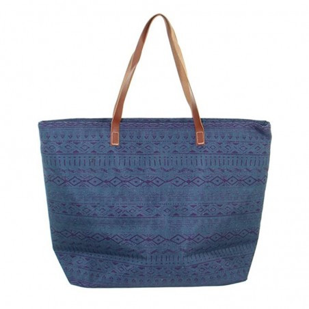 Sac de plage femme LES TROPEZIENNES "Concarneau" bleu marine