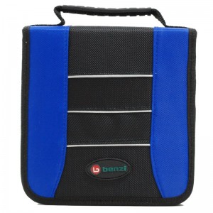 Pochette de rangement 48 CD/DVD BENZI bleu | Étui classement pas cher