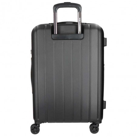 Valise extensible 75cm MOVOM "Wood" noir - Bagage grande taille 2 semaines pas cher