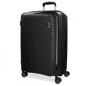 Valise taille moyenne extensible 66cm MOVOM "Tokyo" noir - bagage pas cher 1 semaine