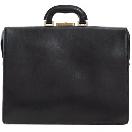 Cartable cuir 3 soufflets KATANA - Noir Cartable cuir 3 soufflets KATANA - Noir