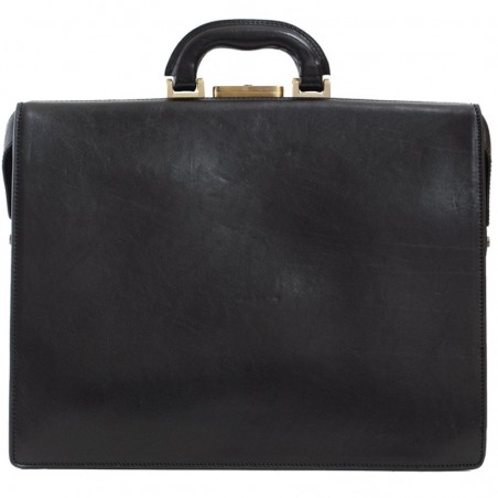 Cartable cuir 3 soufflets KATANA - Noir