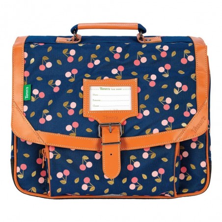 Cartable fille TANN'S 35 cm "Alexa" bleu marine | Sac scolaire écologique original