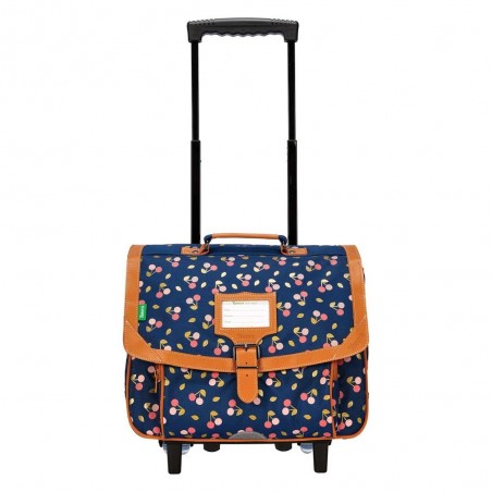 Cartable à roulettes TANN'S 38 cm "Alexa" marine | Cartable trolley fille CP CE1 CE2