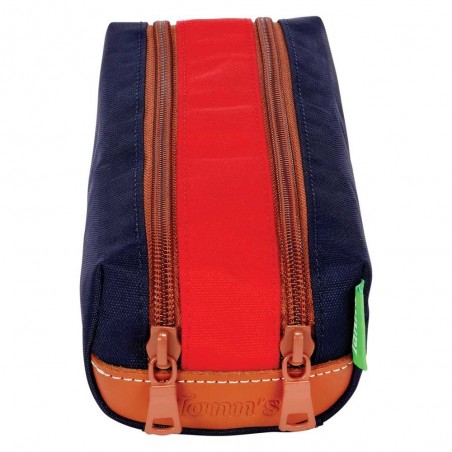 Trousse double TANN'S "Arthur" - marine/rouge