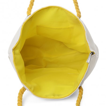 Sac de plage LES TROPEZIENNES Ananas ecru Planetebag