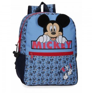 Sac à dos maternelle Disney MICKEY "Moods" 32cm - bleu