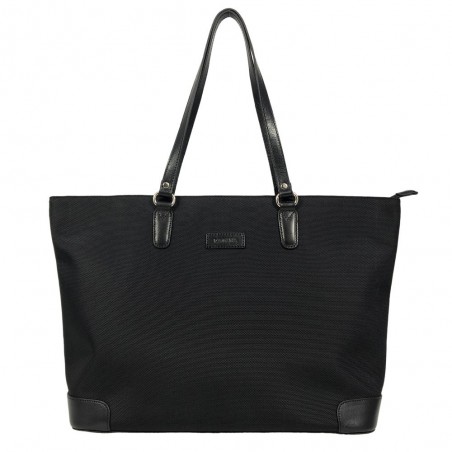 Sac femme type cabas nylon et cuir KATANA  noir