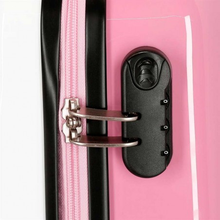 Valise cabine DISNEY Mickey "Have a good day" - blanc/rose