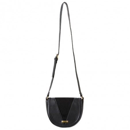 RIP CURL | Sac bandoulière "Kobie" medium noir | Sac à main femme porté croisé en similicuir vegan pas cher