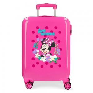 Valise cabine fille DISNEY Minnie "Golden Days" rose