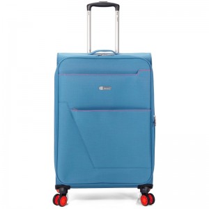 Valise cabine extensible semi-rigide BENZI "Atoll" bleu | bagage léger pas cher