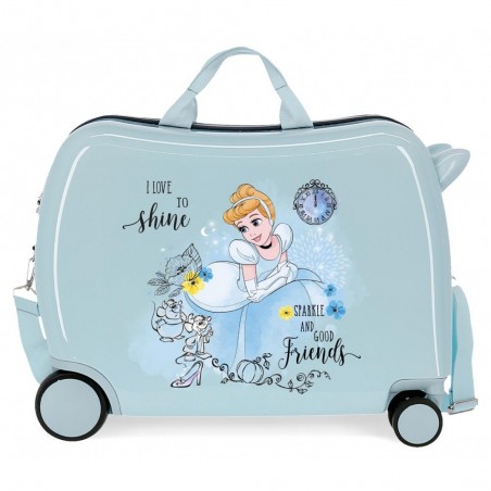 Valise trotteur DISNEY "Cendrillon" bleu ciel | Bagage ludique pour enfant