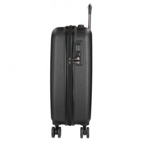 Valise cabine 55cm MOVOM "Wood" noir | Bagage à main avion pas cher