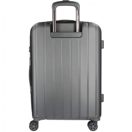 Valise extensible 65cm MOVOM "Wood" gris | Bagage taille moyenne séjour 1 semaine pas cher