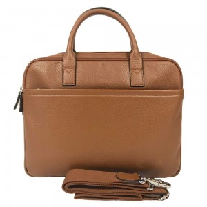 Cartable femme en cuir 2 cpts KATANA camel | Sacoche porte-ordinateur femme pas cher