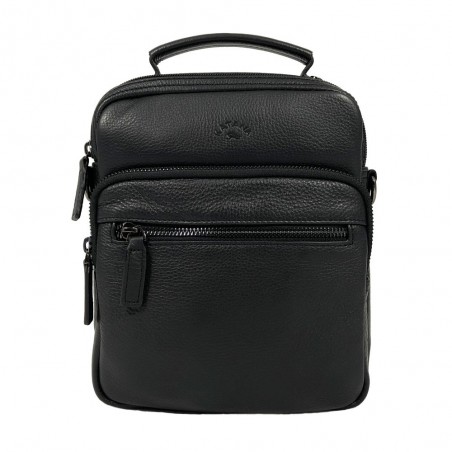 Sacoche homme porté main/épaule en cuir KATANA noir | Pochette bandoulière classique Sacoche homme porté main/épaule en cuir KATANA noir | Pochette bandoulière classique