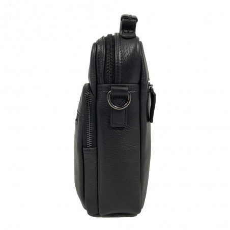 Sacoche homme porté main/épaule en cuir KATANA noir | Pochette bandoulière classique Sacoche homme porté main/épaule en cuir KATANA noir | Pochette bandoulière classique