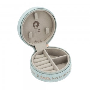 Petite boîte à bijoux ANEKKE bleu | Coffret à bijoux de voyage femme original pas cher