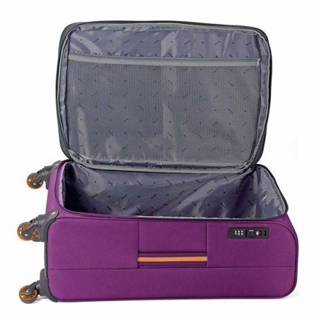 Valise cabine extensible semi-rigide BENZI "Shell" violet | Bagage léger pas cher