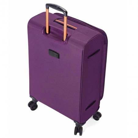 Valise cabine extensible semi-rigide BENZI "Shell" violet | Bagage léger pas cher