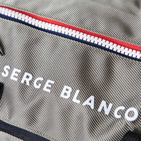 Sac de sport SERGE BLANCO "Bleu Blanc Rouge" vert kaki | Sac de voyage homme marque française de qualité