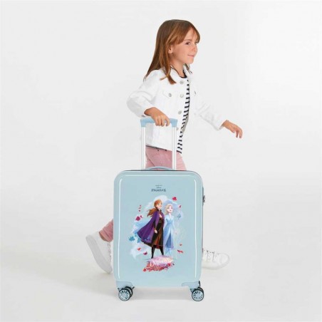 Valise cabine LA REINE DES NEIGES "Destiny is calling" bleu ciel | Bagage enfant Disney