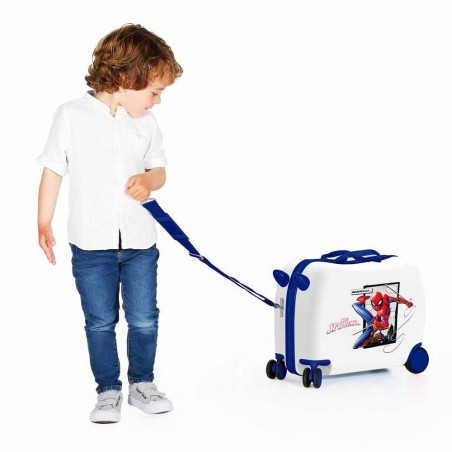 Valise trotteur SPIDERMAN "Action" blanc | Bagage cabine Marvel enfant