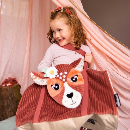 Sac week-end enfant LES DÉGLINGOS "Mélimélos la biche" | Sac de voyage fille original Sac week-end enfant LES DÉGLINGOS "Mélimélos la biche" | Sac de voyage fille original