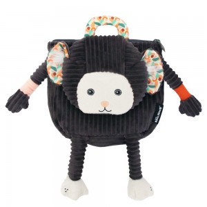 Sac à dos velours LES DÉGLINGOS "Kézakos le ouistiti" | Sac tout-petit crèche maternelle original